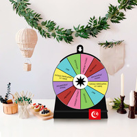 Roue de prix effaçable à sec de couleur Roue rotative colorée Fortune Roulette modifiable Jeu à boire pour adultes pour les supermarchés de classe
