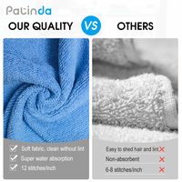 Chiffon de nettoyage en microfibre sans peluches, réutilisable, lavable, tout usage, pour dépoussiérage et essuyage domestique