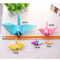 Cranes en papier origami nacrées faites à la main, non toxiques, durables, 10cm-30cm, cadeaux artisanaux en papier pour anniversaire, remise de diplôme, décoration