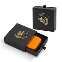 Boîte cadeau en carton noir avec tiroir coulissant personnalisé, logo personnalisé, pour boucles d'oreilles, anneaux, colliers, emballages de bijoux personnalisés