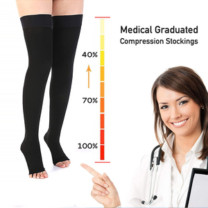 Bas <span class=keywords><strong>de</strong></span> <span class=keywords><strong>contention</strong></span> médicale 20-30 mmHg <span class=keywords><strong>Classe</strong></span> <span class=keywords><strong>2</strong></span>, hauteur cuisse, à bout ouvert, antidérapants, respirants, en nylon et élasthanne - Product Image 2