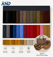 Microfibre suédée recyclée de même couleur, double face, résistante aux rayures et à l'usure, simili cuir PU pour chaussures
