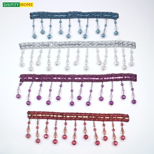 Vêtements Décoration De Rideau Polyester 9cm Largeur Différentes couleurs Cristal <span class=keywords><strong>Épaisse</strong></span> <span class=keywords><strong>Frange</strong></span> De Perles - Product Image 3