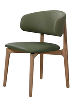 Chaise d'appoint en cuir recouvert de tissu, sur mesure, avec structure en bois massif, pour hôtel commercial, mobilier FF&E, chaise de salle à manger