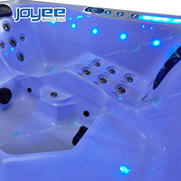 JOYEE Spa extérieur pour 6 personnes avec système de contrôle Balboa, bain de massage en acrylique Ariestech pour jardin, hôtel, terrasse