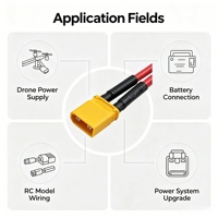 Harnais de câblage personnalisé ODM OEM, fiche mâle XT30U, câble de charge d'alimentation pour voiture, assemblage de câbles, appareil ménager, cuivre étamé