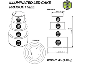 Bốn tầng LED bánh cho bên lễ kỷ niệm phát sáng Hạnh Phúc sinh nhật hiển thị với phòng chờ chai Presenter cho câu lạc bộ đêm - Product Image 6