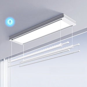 Séchoir à linge électrique intelligent rétractable ultra-fin et invisible pour balcon, télécommandé et automatique - Product Image 1