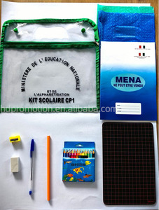 Kit d'étudiant d'appel d'offres du gouvernement africain de la Côte d'Ivoire CP1 CP2 CE1 <span class=keywords><strong>CE2</strong></span> pochette en PVC ensemble de papeterie scolaire - Product Image 3