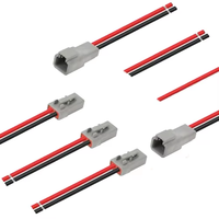 Kabel Harness Listrik DTP 2 Pin IP68 Tahan Air 12V PVC Konduktor Tembaga Berlapis Timah Pria Wanita Otomotif LED Kerja IATF 16949