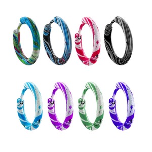 Esmalte marmoleado horneado |   Pendientes de acero inoxidable a la moda para mujer |   Impermeable, Hipoalergénico y Resistente a la Decoloración - Product Image 6
