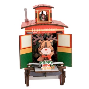 Boîte à musique en bois 3D personnalisée Wincent, puzzle DIY, Noël, Pâques, Thanksgiving, Halloween, Nouvel An, décoration de fête, cadeau - Product Image 4