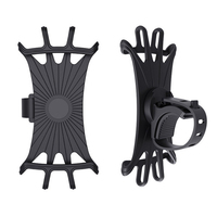 Support de téléphone portable en silicone Support rotatif à 360 degrés pour vélo, vélo, scooter Installation facile pour toute utilisation de téléphone portable