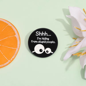 Frase estoy evitando a las personas tontas esmalte Pin letras <span class=keywords><strong>de</strong></span> dibujos animados broche solapa insignia joyería regalo <span class=keywords><strong>para</strong></span> amigos al por mayor - Product Image 2