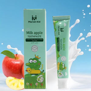 Haute Qualité 60g Organique Xylitol Pomme <span class=keywords><strong>Comestible</strong></span> Enfants Chfluorure Sans <span class=keywords><strong>Dentifrice</strong></span> Blanchissant <span class=keywords><strong>Dentifrice</strong></span> Blanchissant pour Enfants - Product Image 1