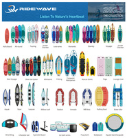 RIDEWAVE Planche à pagaie au design tendance, planche de surf en bois, SUP gonflable, planche à pagaie debout, en solde