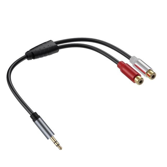 0.3M/1Ft Short RCA Splitter Audio Cable RCA 1 to 2 Male to Female Jack Adapter Cord for TV CD DVD Subwoofer Amplifier Speaker