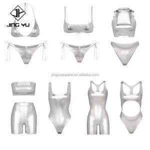 Custom <b>Bikini</b> With Metal Logo Label High Waist Customized <b>Bikini</b> Swimwear <b>Beachwear</b> Sexy Two-piece String <b>Bikini</b> Set 2024 - Product Image 3