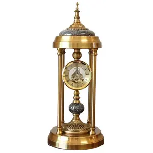 European style creative customizable desktop decoration metal table clock