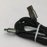 2M Nylon Tressé Micro-USB 3A Charge Rapide Alliage d'Aluminium Câble 5V Magnétique Multiple Téléphone Mobile Données Câbles USB