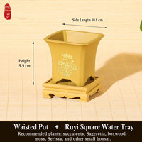 Pot Bunga Resin untuk Penggunaan di Taman, Pot Minimalis Gaya Cina dengan Banyak Lubang Drainase, untuk Tanaman Anggrek Daun Kecil Merah