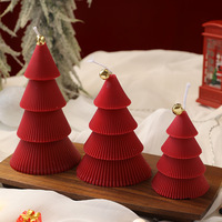 Bougie parfumée artisanale en cire de soja en forme de sapin de Noël, décorations originales pour la maison, vente en gros