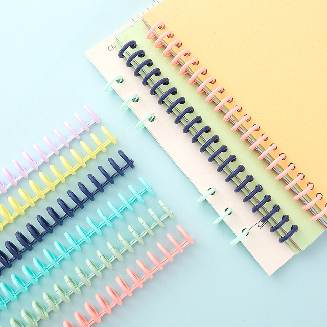 Plastic Binding Spiral Strip 30 Hole Circle Ring Book Binder A4/A5 Loose-Leaf Paper Booking Custom Ring Binder