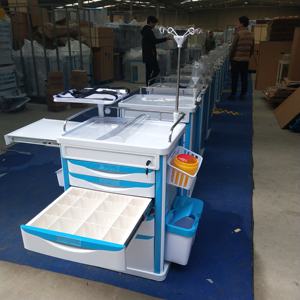 Chariot de réanimation médicale en <span class=keywords><strong>plastique</strong></span> ABS, chariot de médecine avec 5 tiroirs, bon marché, BT-EY005 - Product Image 6