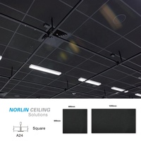Panneau de plafond en fibre de verre noire Celotex pour la décoration de cinéma, panneau de plafond acoustique pour le marché canadien