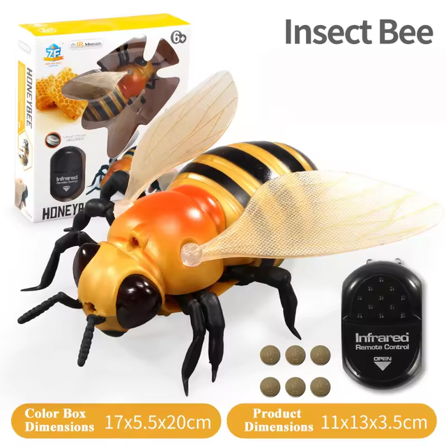Christmas Fun Gift Other Educational Radio Control Animal Toys RC Bee Rechargeable Animal Bee Toy Simulation Toys