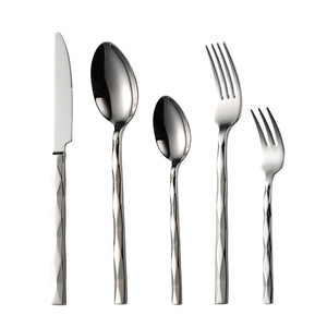 Juego de 5 cubiertos de pulido de espejo de acero inoxidable 304 aptos para lavavajillas - Product Image 5