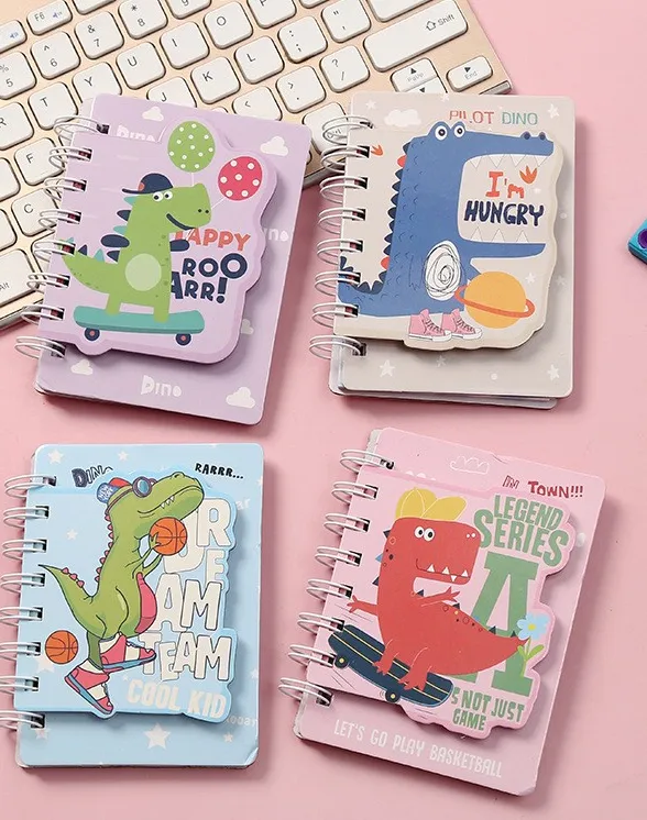 2022New creative dinosaur Christmas notebook cartoon cute double specification record custom coil diary hand ledger