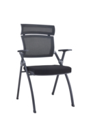 Chaise de bureau exécutive pliable moderne Eagleseating, structure en plastique, design inclinable, roulettes, tablette d'écriture, utilisation à domicile, à l'école ou au bureau