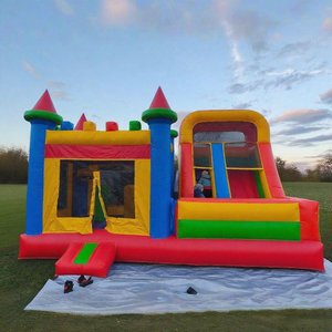 <span class=keywords><strong>Castillo</strong></span> Inflable Colorido con Tobogán, Material de PVC, <span class=keywords><strong>Alquiler</strong></span> Comercial para Fiestas al Aire Libre para Niños y <span class=keywords><strong>Adultos</strong></span> - Product Image 2