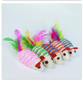 Augmenter la sagesse jouets interactifs chat jouets souris dans les cages boules de souris en peluche chat drôle colle la souris dans une cage katten - Product Image 5