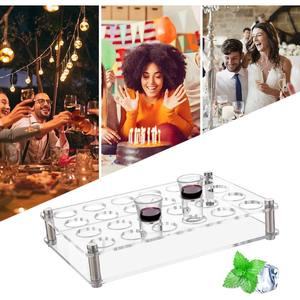 Exhibidor de Acrílico Personalizado para Cócteles, Bandeja Transparente para Copas de <span class=keywords><strong>Vino</strong></span>, Soporte de Plástico Fundido para Suministros de Bar y Fiestas - Product Image 2