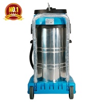 Aspirateur industriel électrique haute puissance 80L, sec/humide, réservoir en acier inoxydable, aspiration 250mbar, pour usage automobile et commercial