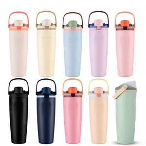 Thermos isotherme en acier inoxydable écologique de 30 oz avec couvercle, style américain, pour usage sportif, marque personnalisée - Product Image 2