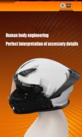 Casque de moto intégral certifié DOT, résistant aux chocs, coque en ABS, tampon EPS, double visière, casque de course