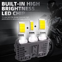 Feux antibrouillard LED Sanvi S30 de haute qualité 75W 7500LM, 3 pièces, pour calandre de voiture, compatibles universellement, 12V
