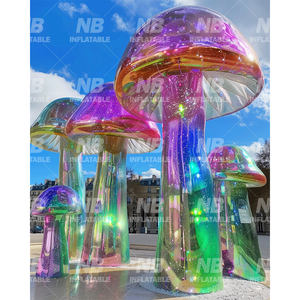 Inflatable <b>Mirror</b> <b>Ball</b> Mushroom Shiny Balloons Iridescent Gold Advertising for Christmas Party Events Decoration Customized Bubb - Product Image 5