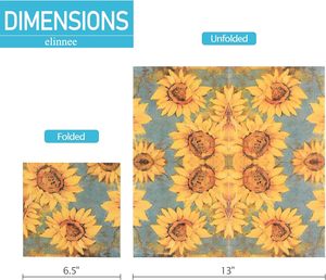 3-lagige Cocktail-Servietten mit Blumenmuster für Party, Mittagessen, Abendessen, Herbst-Papierservietten für Decoupage, Einweg-Sonnenblumen-Servietten - Product Image 5