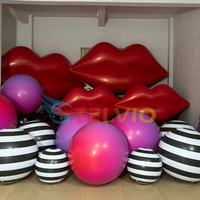 Lèvres rouges gonflables en PVC Modèle publicitaire sexy Modèle de bouche à lèvres gonflables pour la décoration de fête