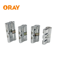 Ensemble de porte d'entrée en aluminium de matériel de sécurité en Chine avec 3 clés cylindre de serrure antivol en métal mécanique Type divers