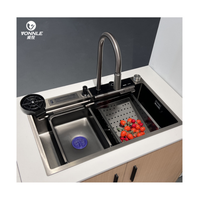 Évier de cuisine intelligent multifonctionnel moderne en acier inoxydable 304, très vendu, avec fonction lave-vaisselle