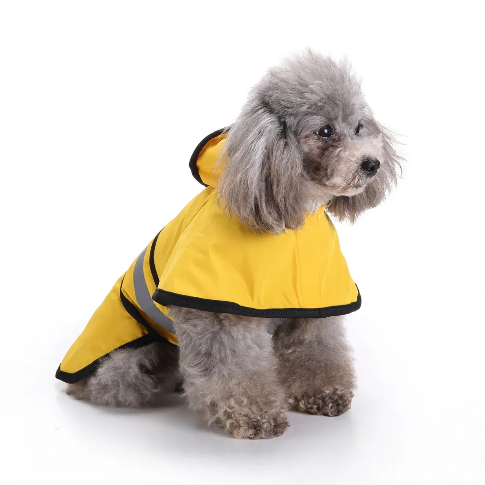 Chubasquero con capucha para perros, Poncho de corte para perros pequeños a 4x grandes, reflectante, color amarillo, rojo y verde