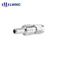 Connecteur RF LWMC SMA Mâle à Sertir pour Câble LMR200, Plaqué Or 1.30 Max, Commande en Gros, Jusqu'à 6 GHz, Placage Albaloy, Broche à Souder