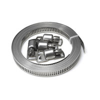 Bricolage US American Type Fait À La Main Worm Drive Pipe Clamp SS 12.7mm Tuyau Clamp Clips 304 En Acier Inoxydable Polissage Non Standard SS304