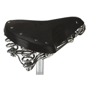 Asiento de Bicicleta 90x3 con Parte Superior de PVC y Triple Resorte Helicoidal, Cómodo y Resistente, en Negro y Marrón - Product Image 2