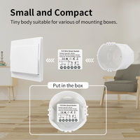 Module d'interrupteur intelligent WiFi super mini avec télécommande RF 433 MHz, récepteur relais en plastique pour Tuya Google Home Alexa